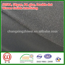 56gsm PA glue 60" width black color woven fusible interlining